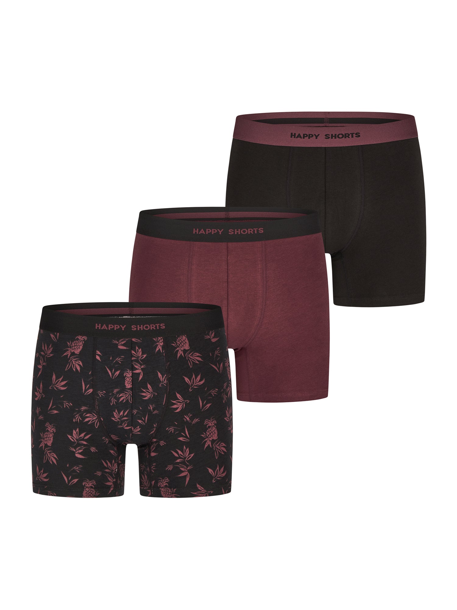 Happy Shorts Herren Boxer-Briefs Jersey 3er Pack