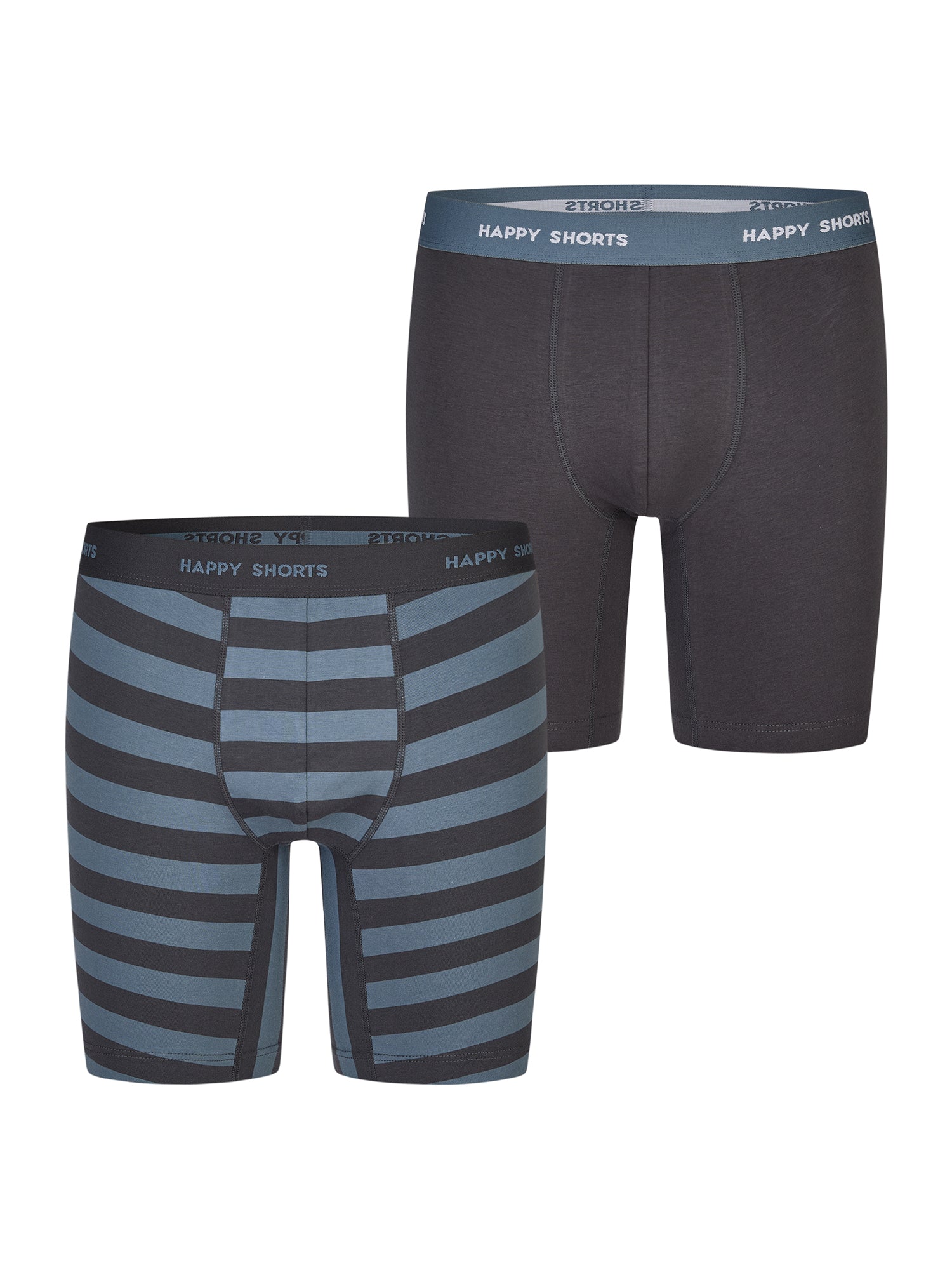 Happy Shorts Herren Boxer Briefs Jersey Lang 2er Pack
