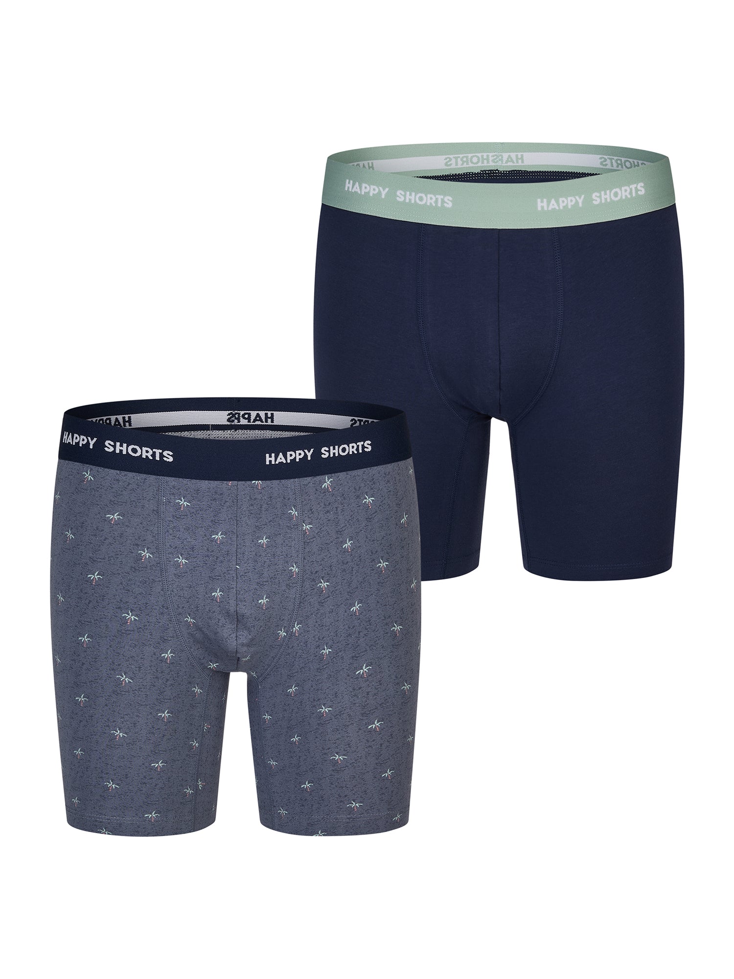 Happy Shorts Herren Boxer Briefs Jersey Lang 2er Pack