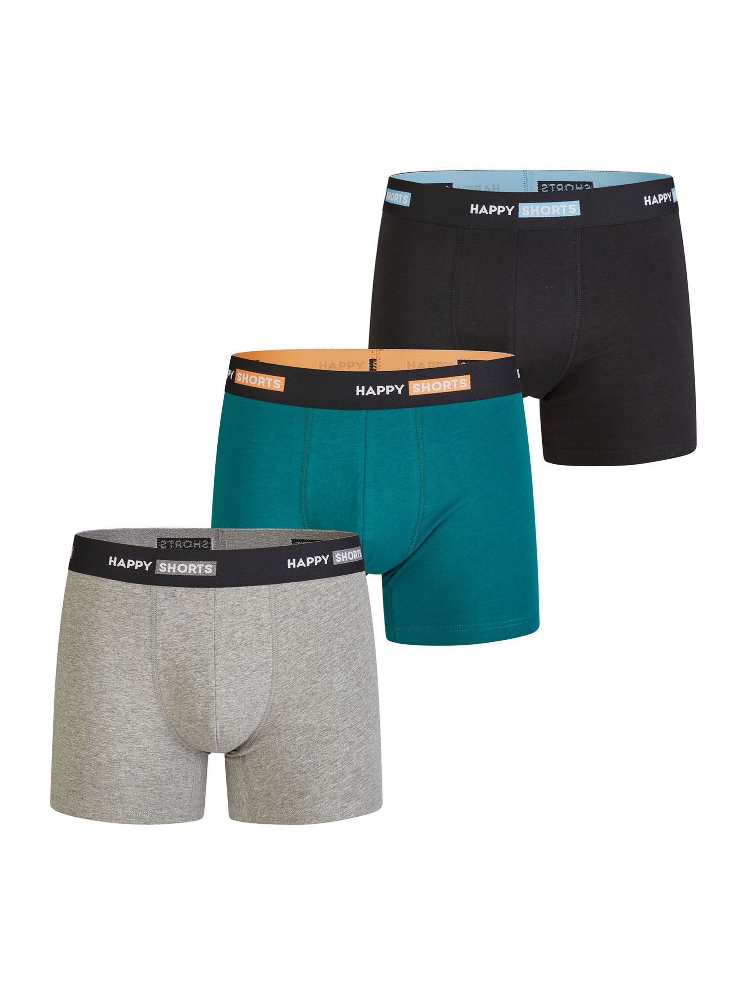 Happy Shorts Herren Trunks Jersey 3er Pack