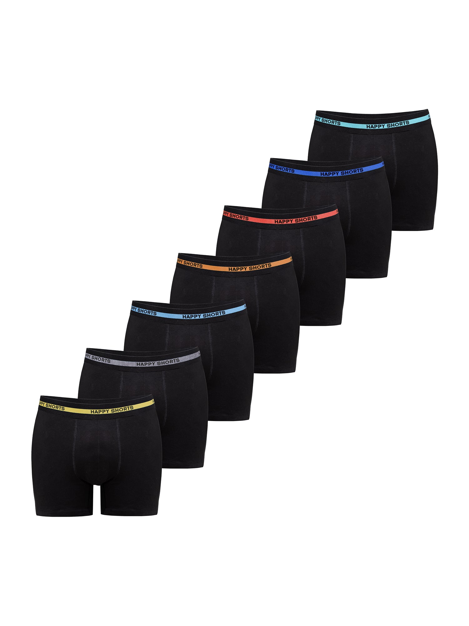 Happy Shorts Herren Trunks Jersey Uni 7er Pack