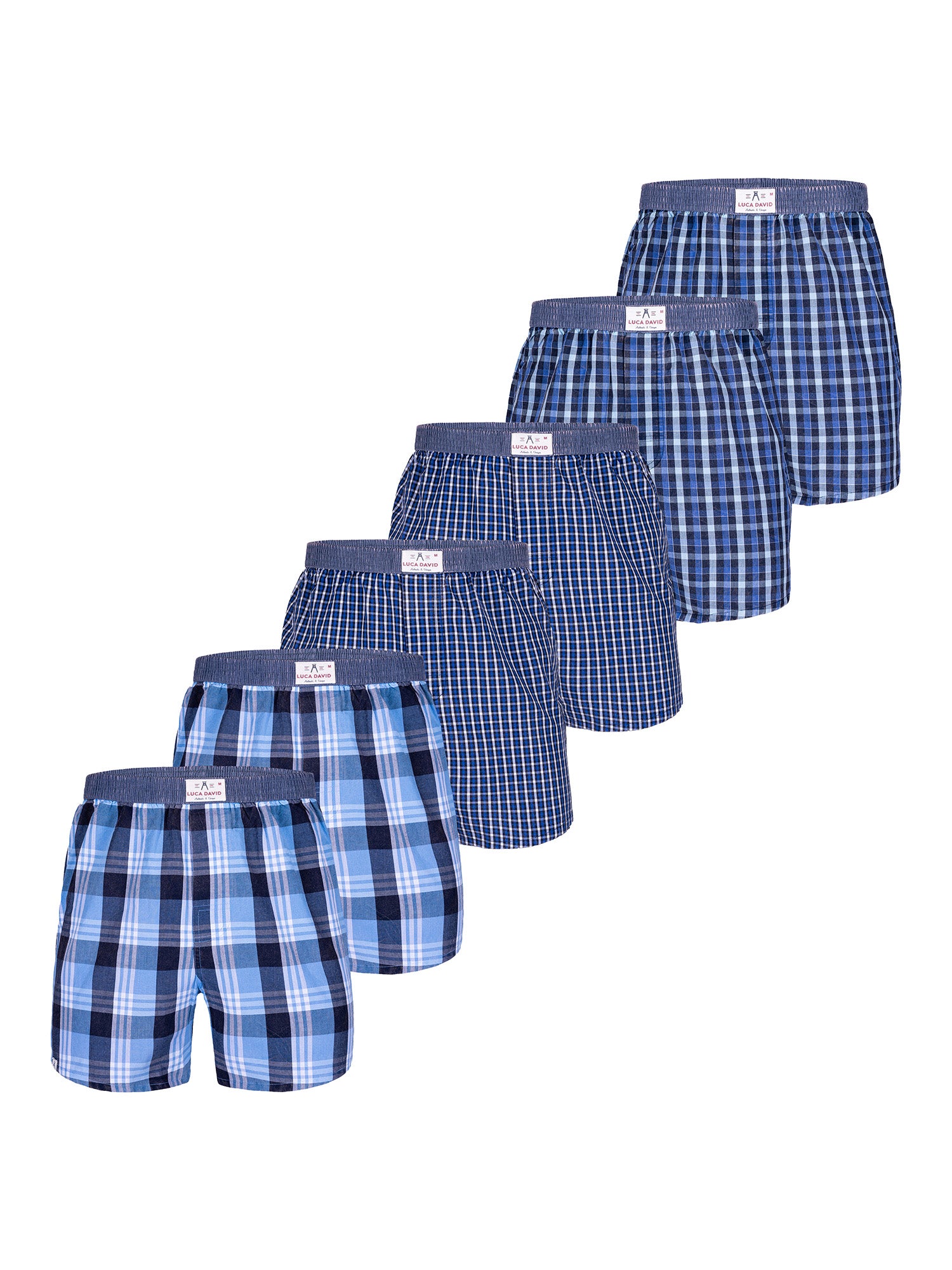 Luca David Herren Boxershorts Olden Glory American Webboxer im 3er, 6er oder 9er Pack