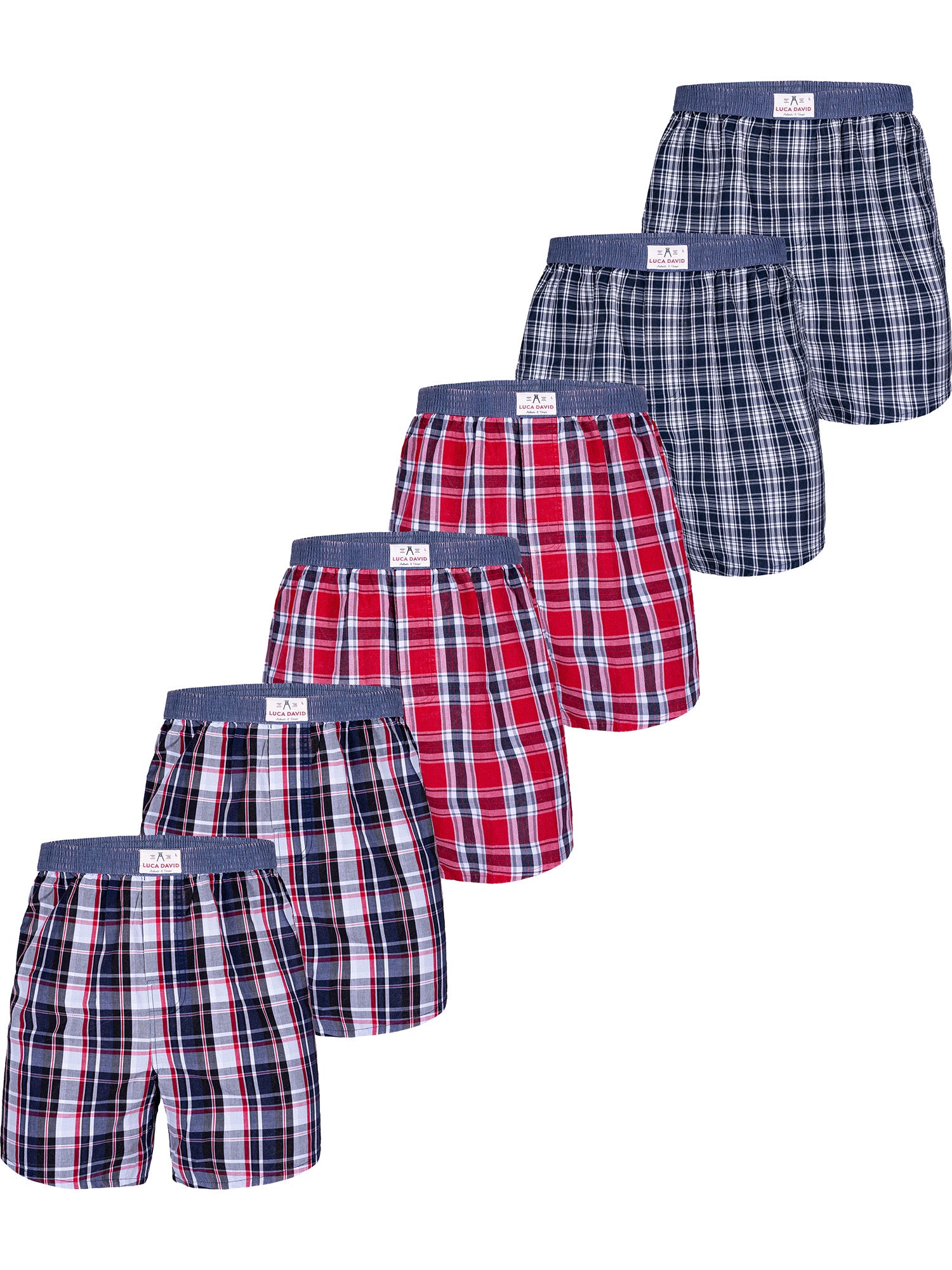 Luca David Herren Boxershorts Olden Glory American Webboxer im 3er, 6er oder 9er Pack