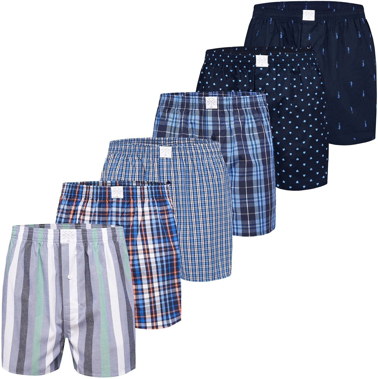 MG-1 Herren Boxershorts Classics 6er Pack