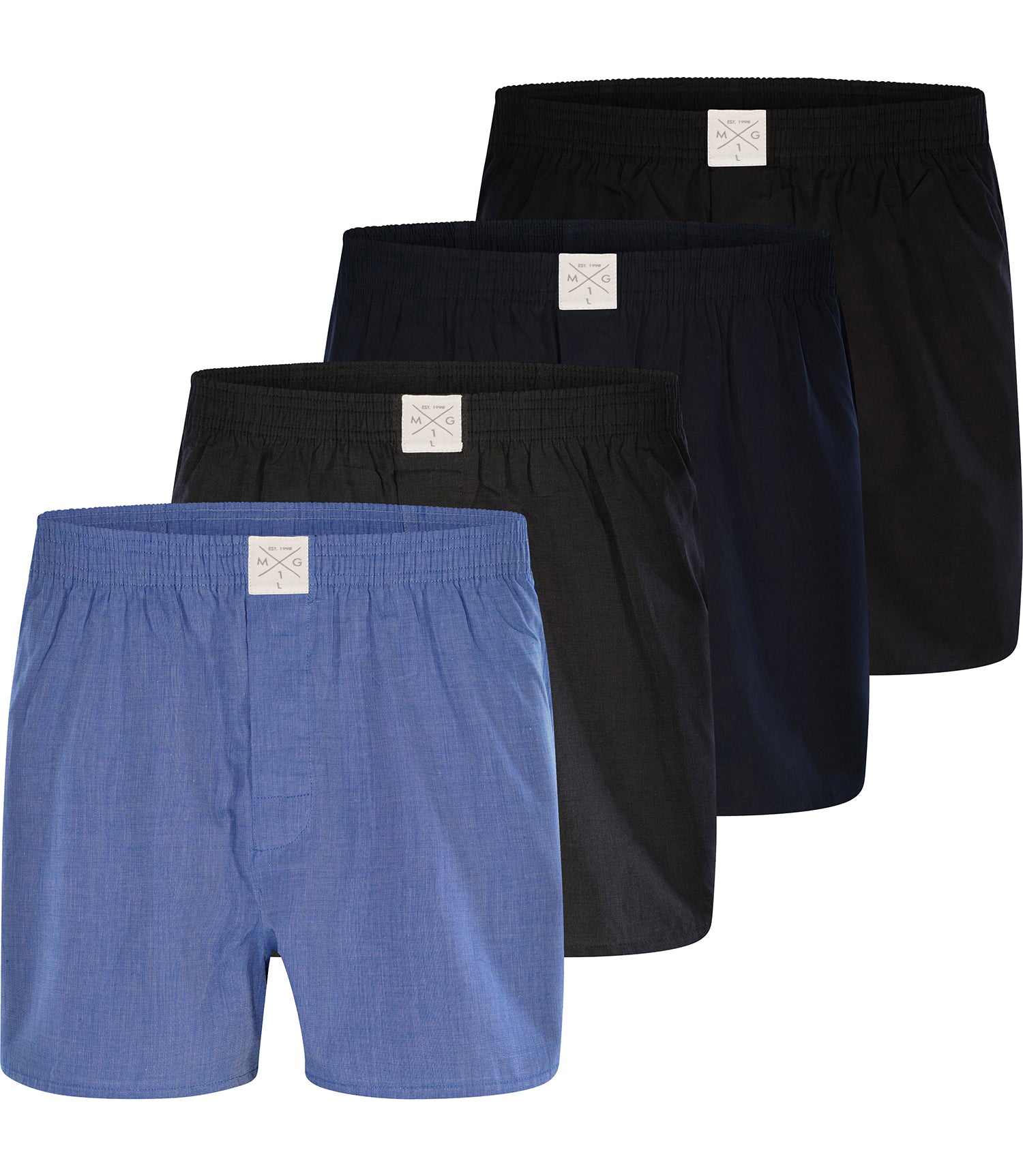 MG-1 Herren Web-Boxershorts Mix 4er Pack
