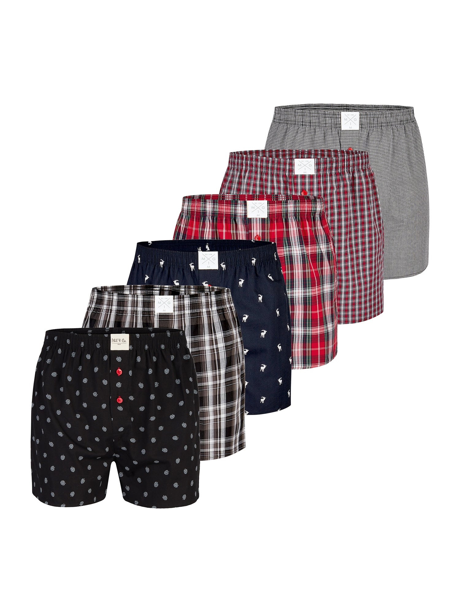 MG-1 Herren Boxershorts Classics 6er Pack