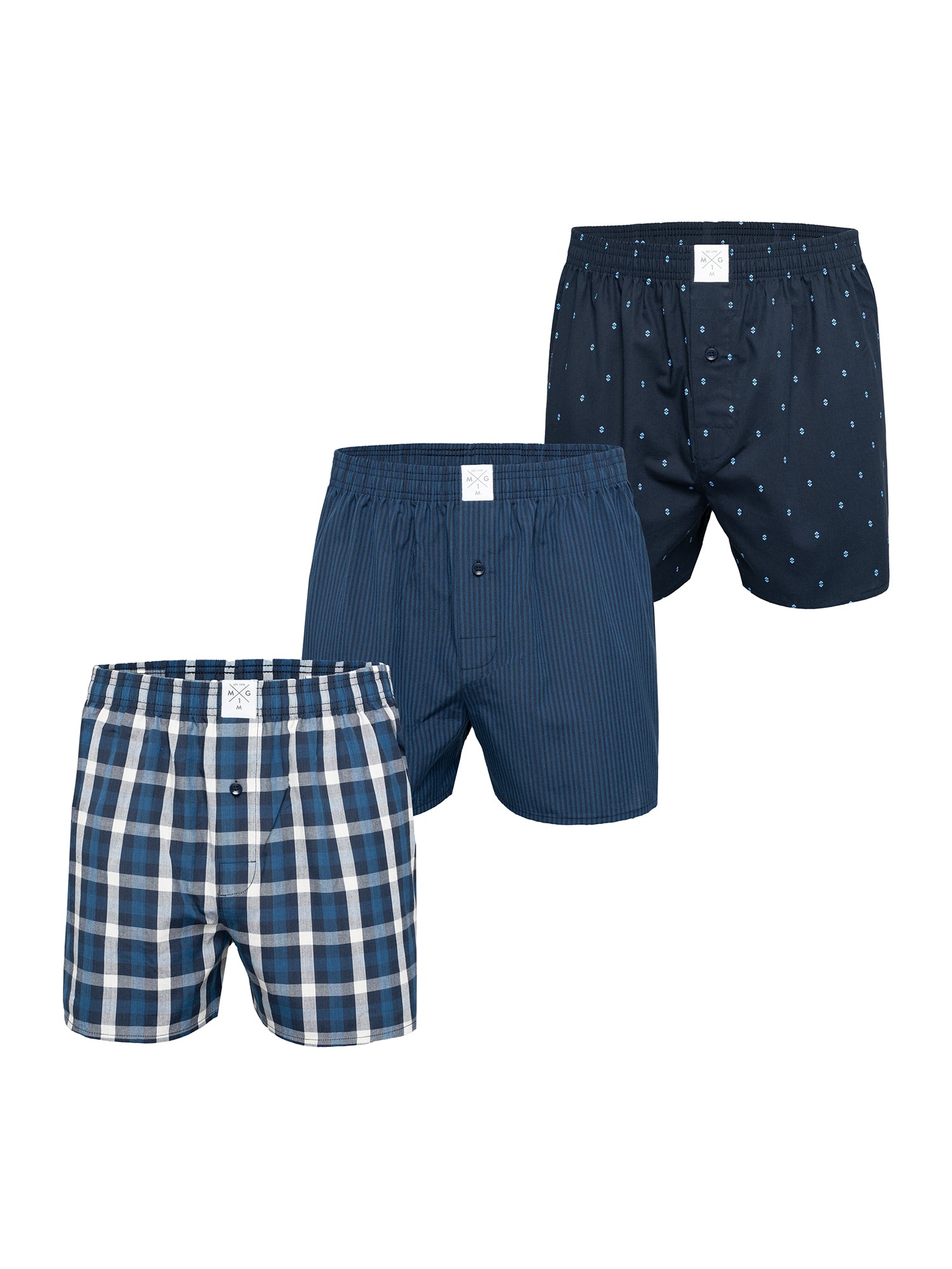MG-1 Herren Boxershorts Classics 3er Pack