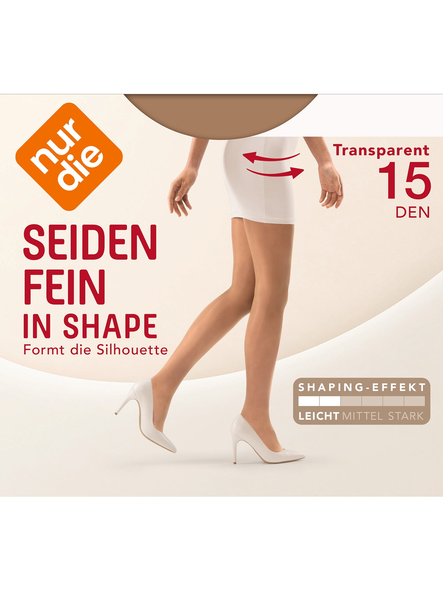NUR DIE Damen Strumpfhose Seidenfein In Shape Transparent 15 DEN