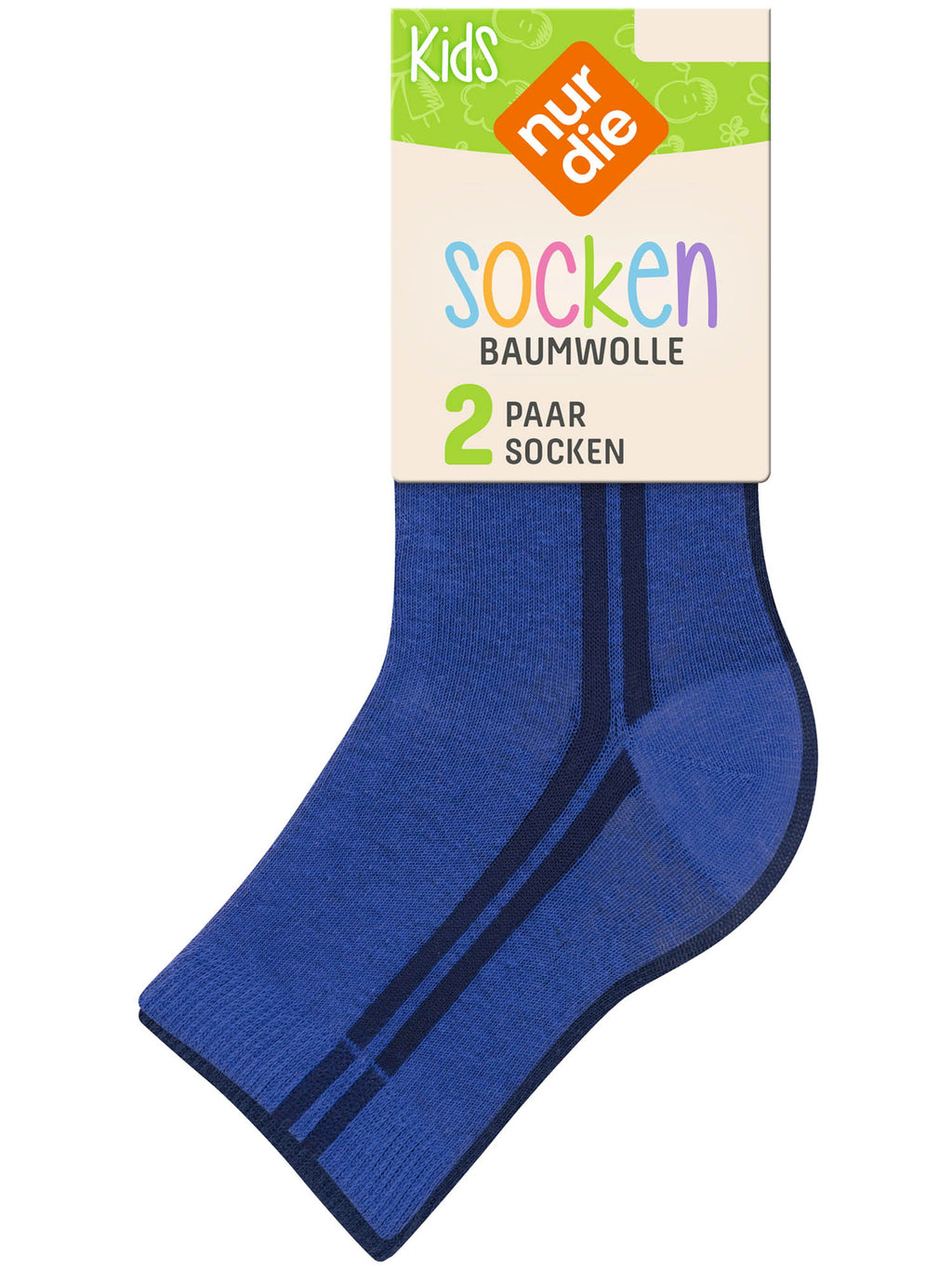 NUR DIE Kinder Socken Baumwolle 2er Pack