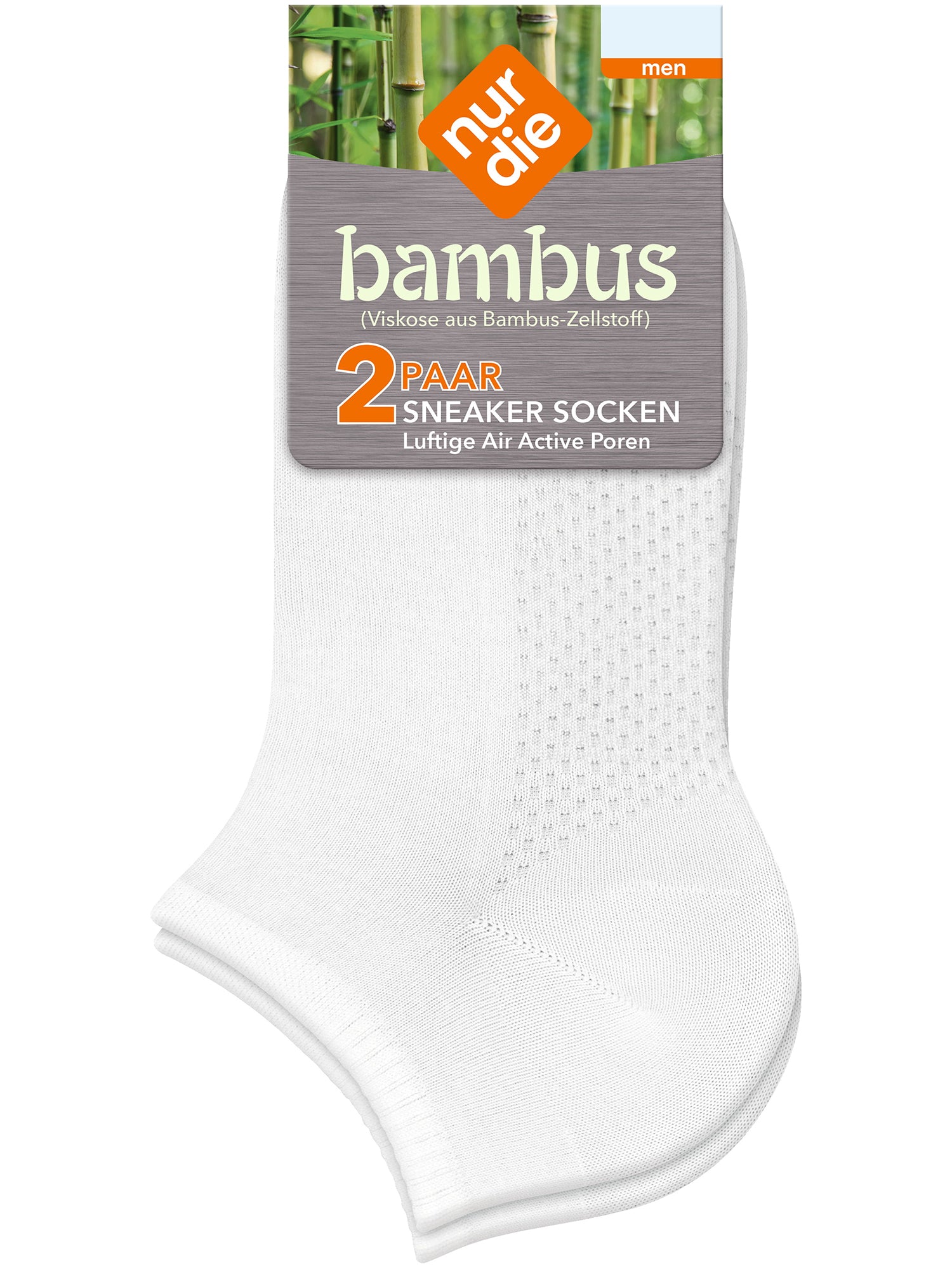 NUR DIE Herren Sneakersocken Bambus* 2er Pack