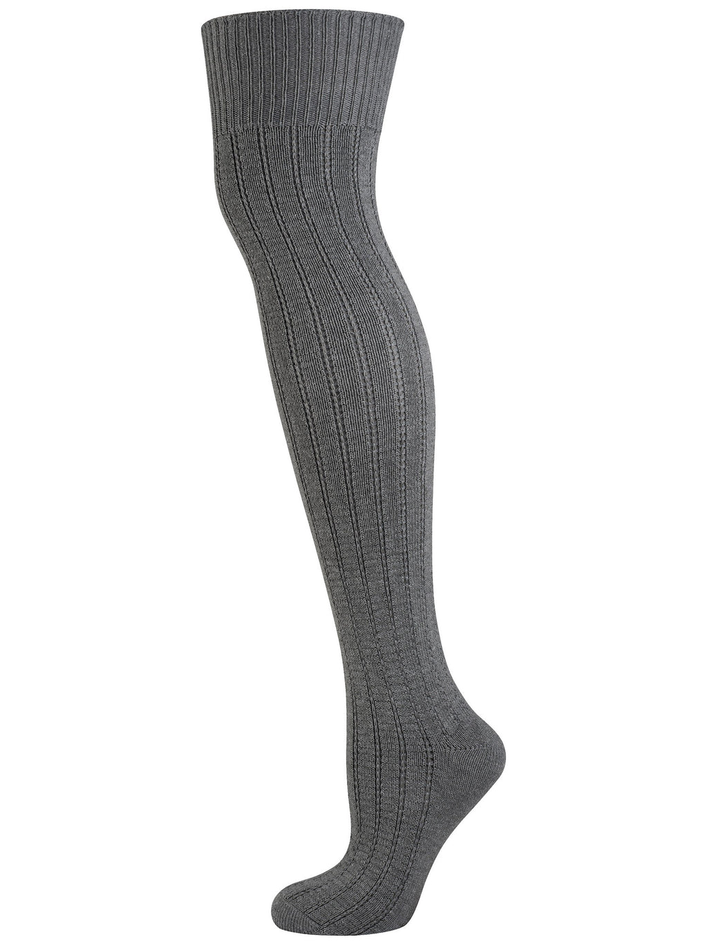 NUR DIE Damen Kniestrümpfe Over Knee mit breitem Abschlussbund