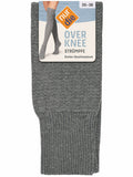 NUR DIE Damen Kniestrümpfe Over Knee mit breitem Abschlussbund