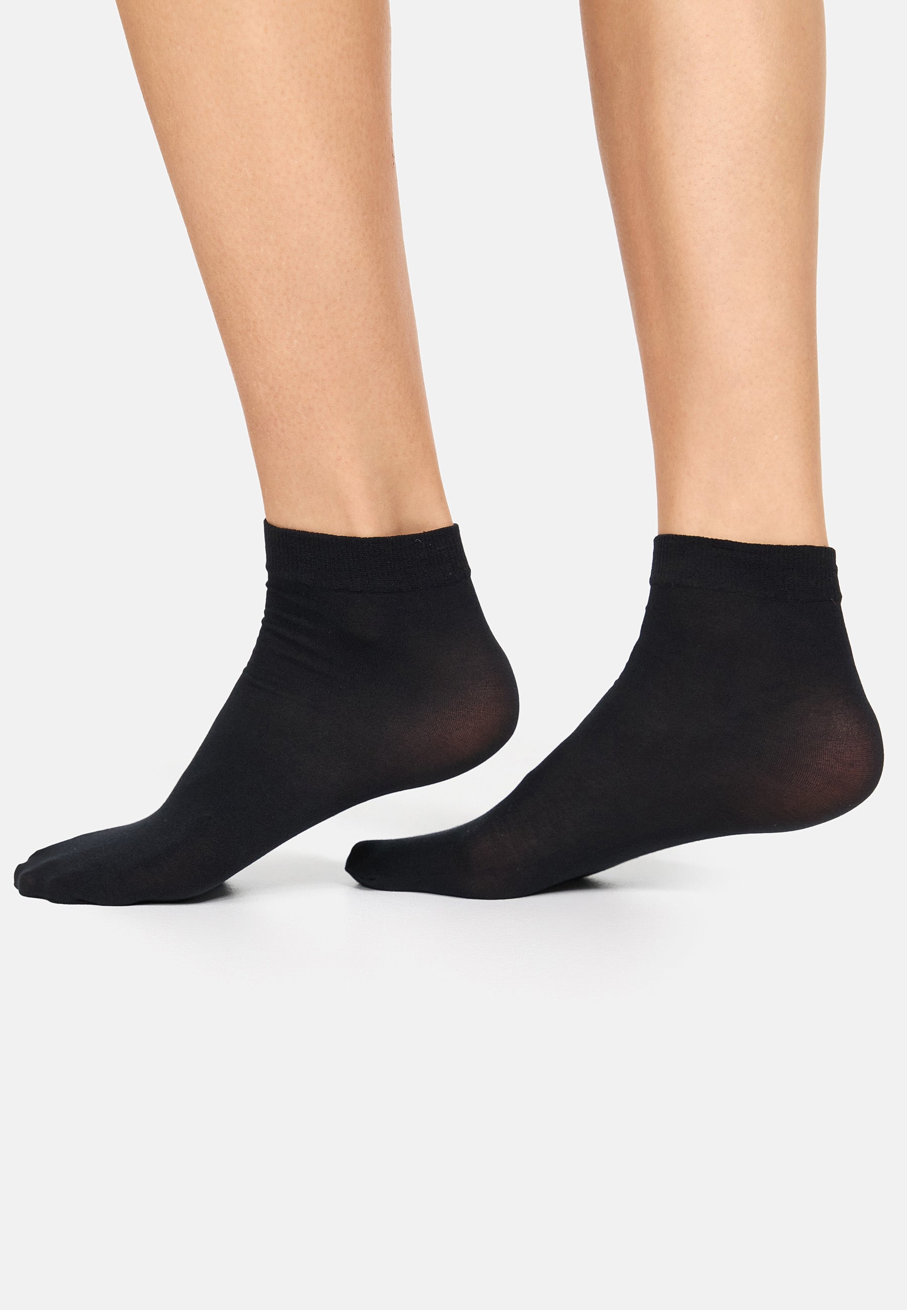 NUR DIE Damen Söckchen Cotton Blickdicht 60 DEN