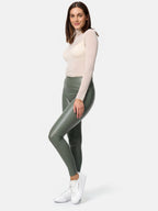 NUR DIE Damen Leggings Relax & Go Vegan in Leder-Optik