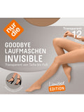NUR DIE Damen Strumpfhose Goodbye Laufmaschen Invisible Transparent 12 DEN