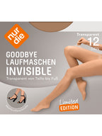 NUR DIE Damen Strumpfhose Goodbye Laufmaschen Invisible Transparent 12 DEN