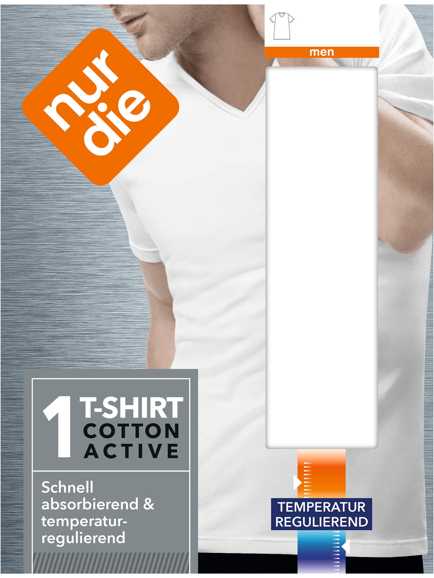 NUR DIE Herren T-Shirt Cotton Active