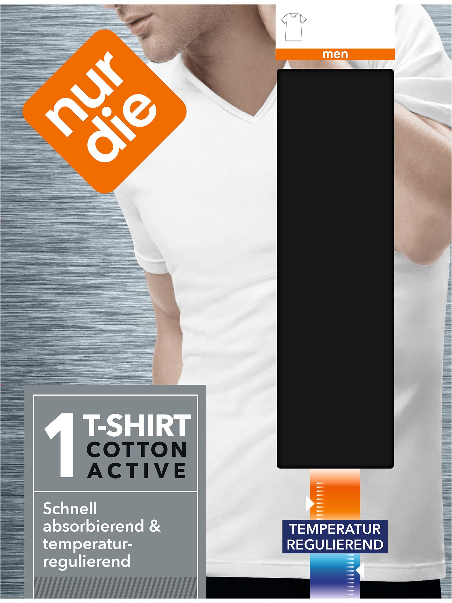 NUR DIE Herren T-Shirt Cotton Active