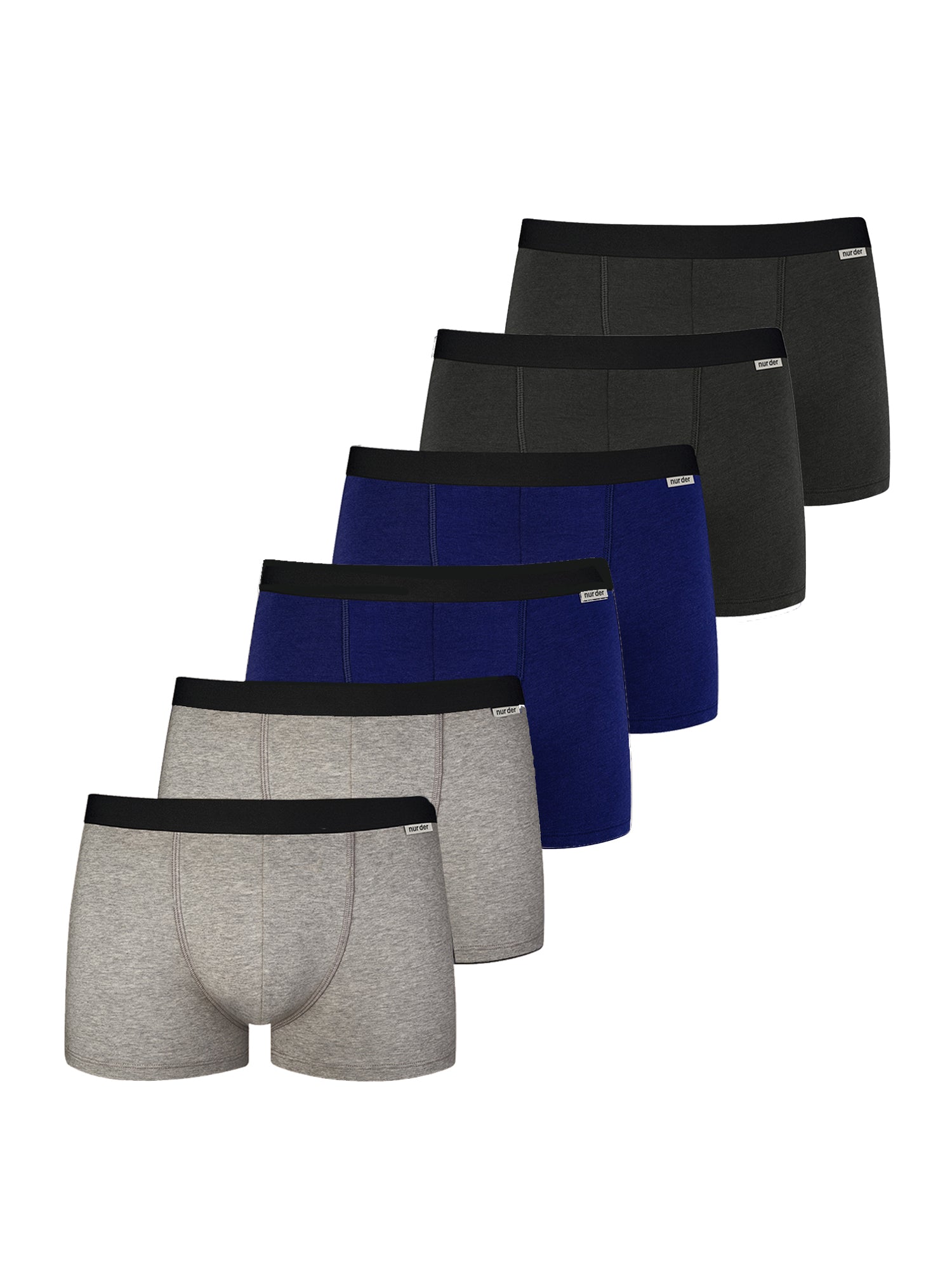 NUR DIE Herren Trunks Cotton Stretch 6er Pack