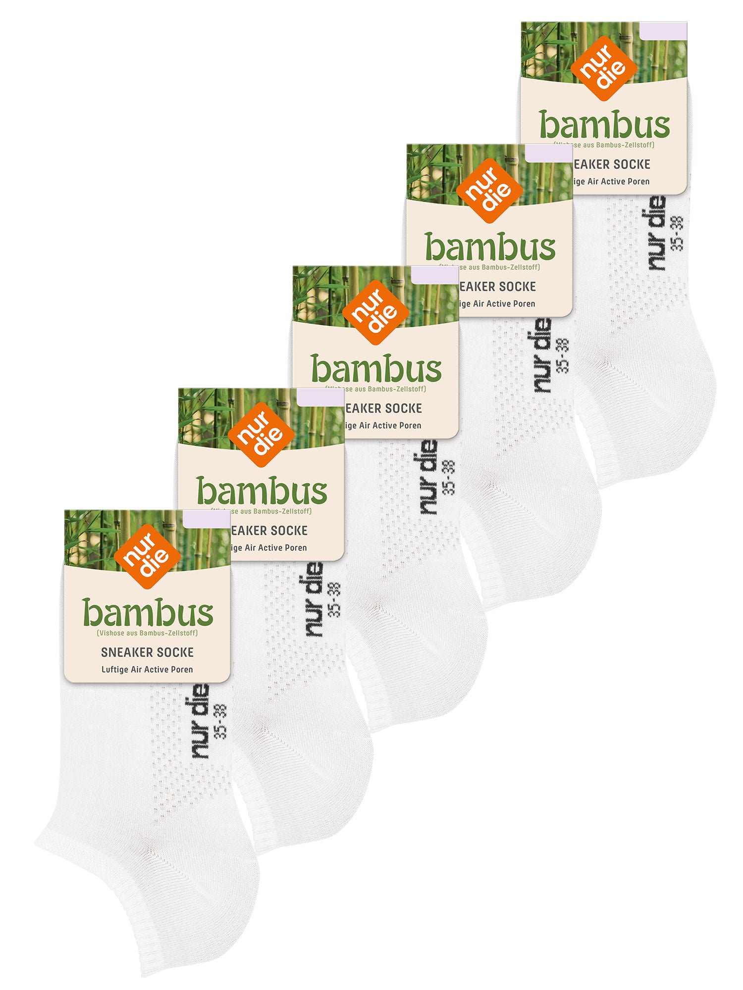 NUR DIE Damen Sneakersocken Bambus* 5er Pack
