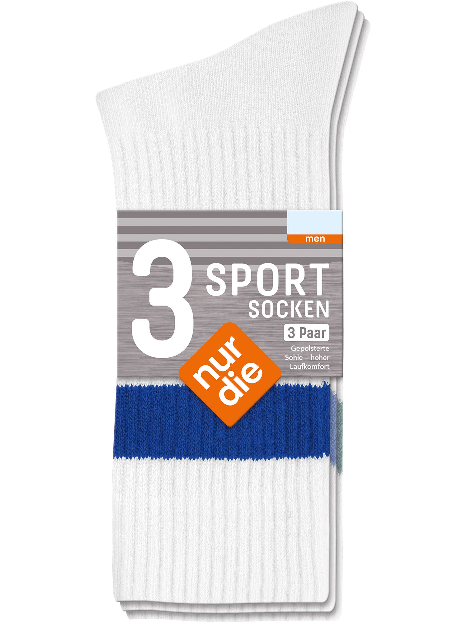 NUR DIE Damen Sport Socken 3er Pack