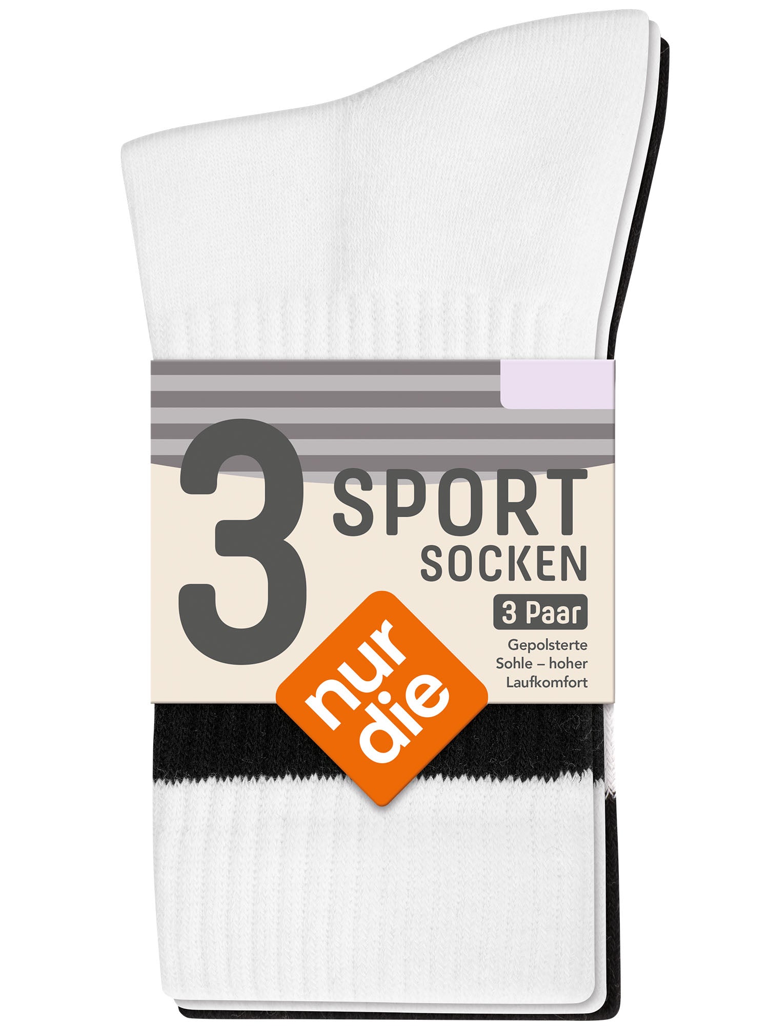 NUR DIE Damen Sport Socken 3er Pack