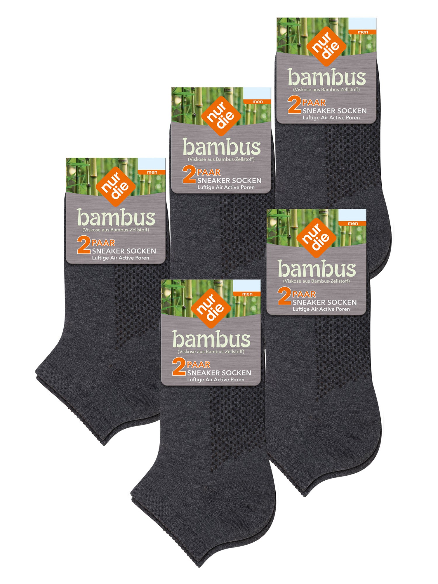 NUR DIE Herren Sneakersocken Bambus* 10er Pack
