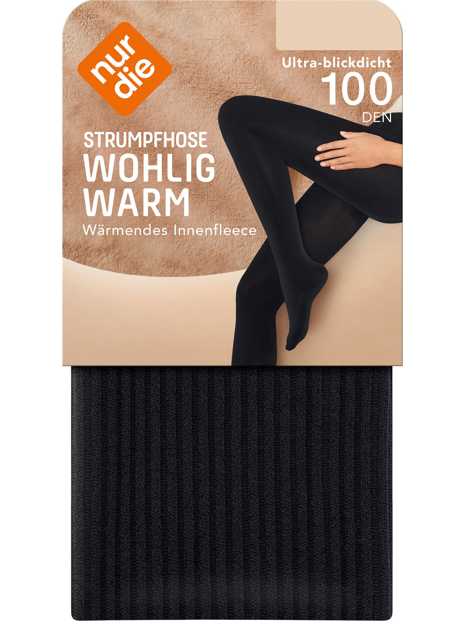 NUR DIE Damen Strumpfhose Wohlig-Warm Ultra-Blickdicht 100 DEN