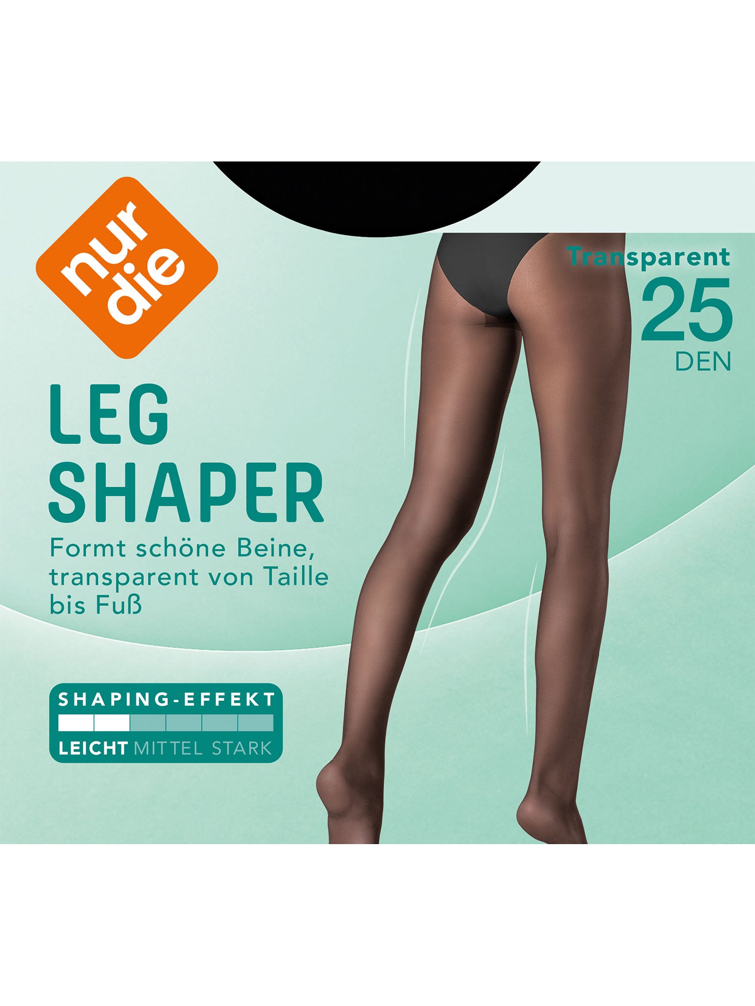 NUR DIE Damen Shapinghose Leg Shaper Transparent 25 DEN