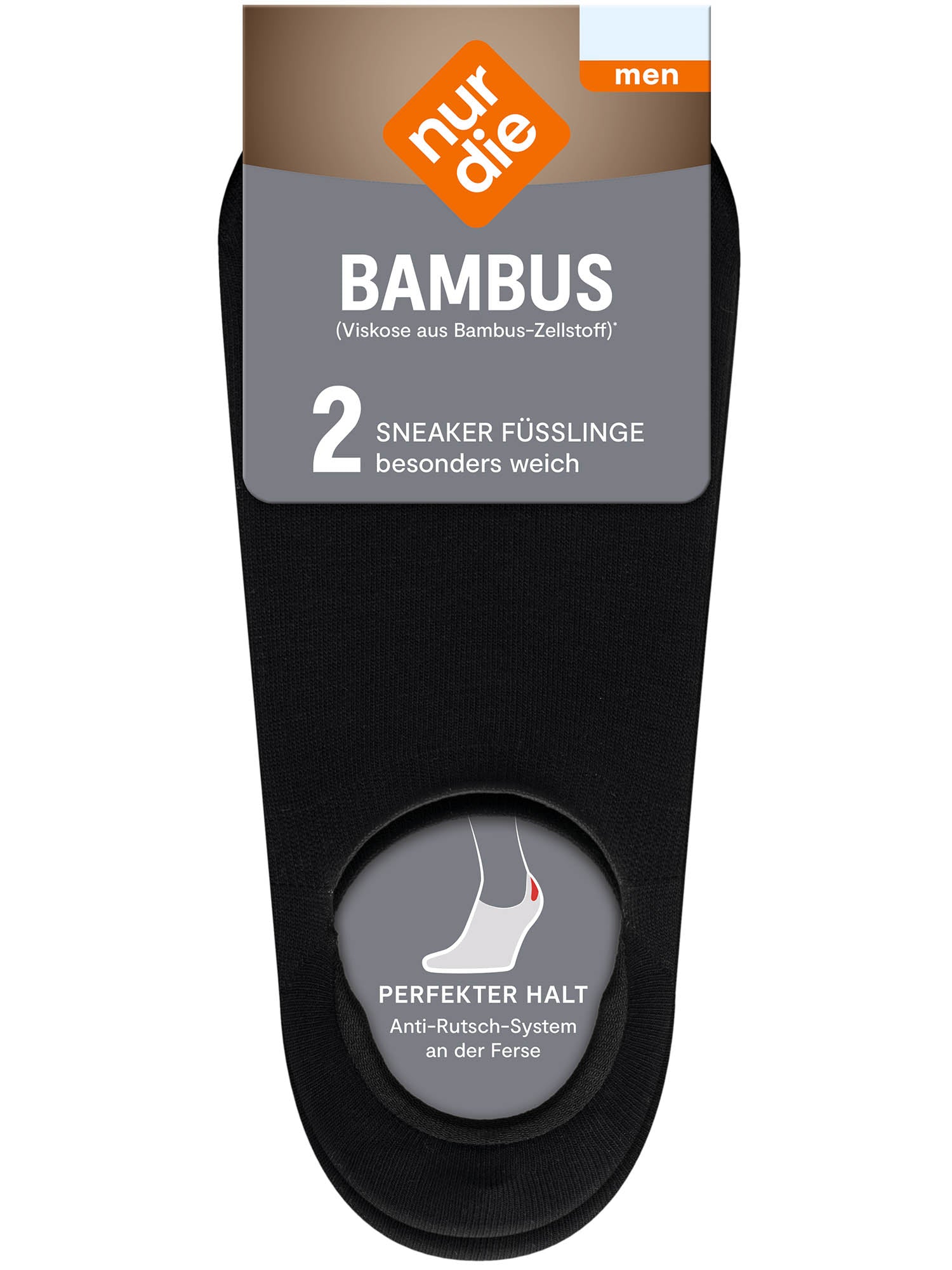 NUR DIE Herren Sneakersocken Bambus* 2er Pack