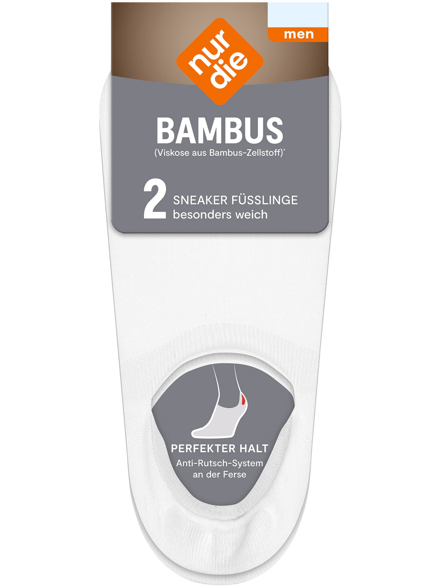 NUR DIE Herren Sneakersocken Bambus* 2er Pack