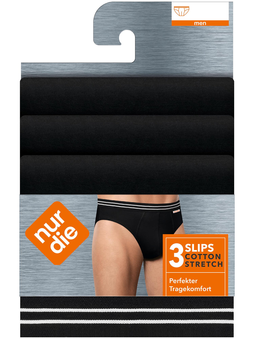 ALLEEN DE Heren Katoenen Stretch Slips 3-Pack