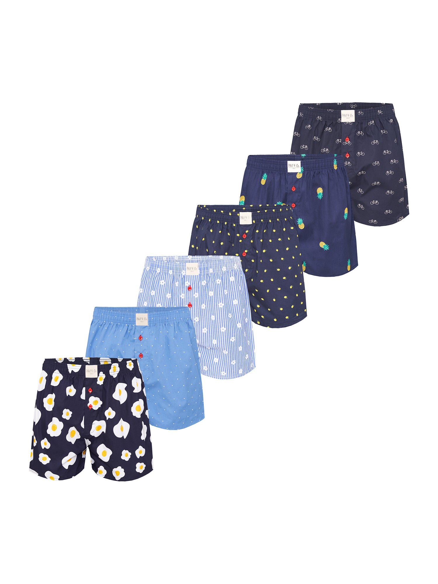 Phil & Co. Berlin Herren Boxershorts Prints 6er Pack