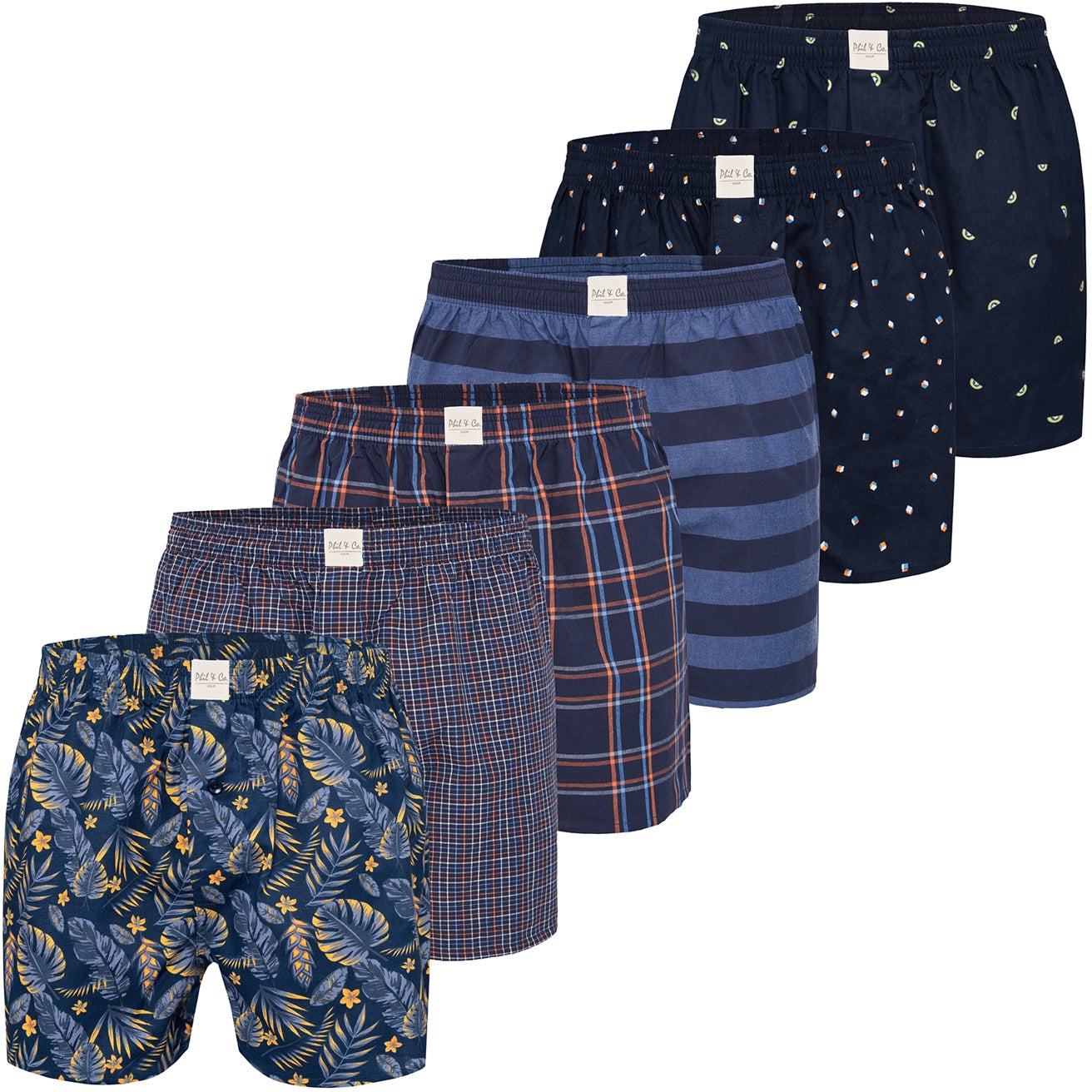 Phil & Co. Berlin Herren Boxershorts Classics 6er Pack