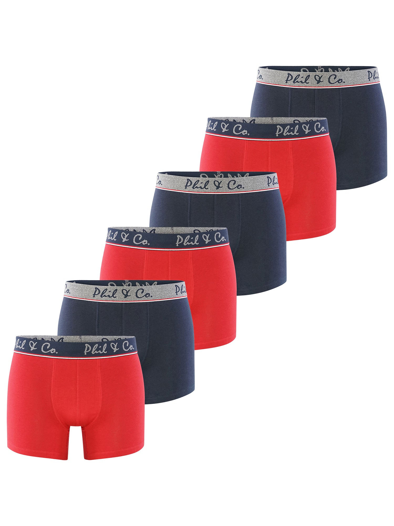 Phil & Co. Berlin Herren Boxer-Briefs Jersey 6er Pack