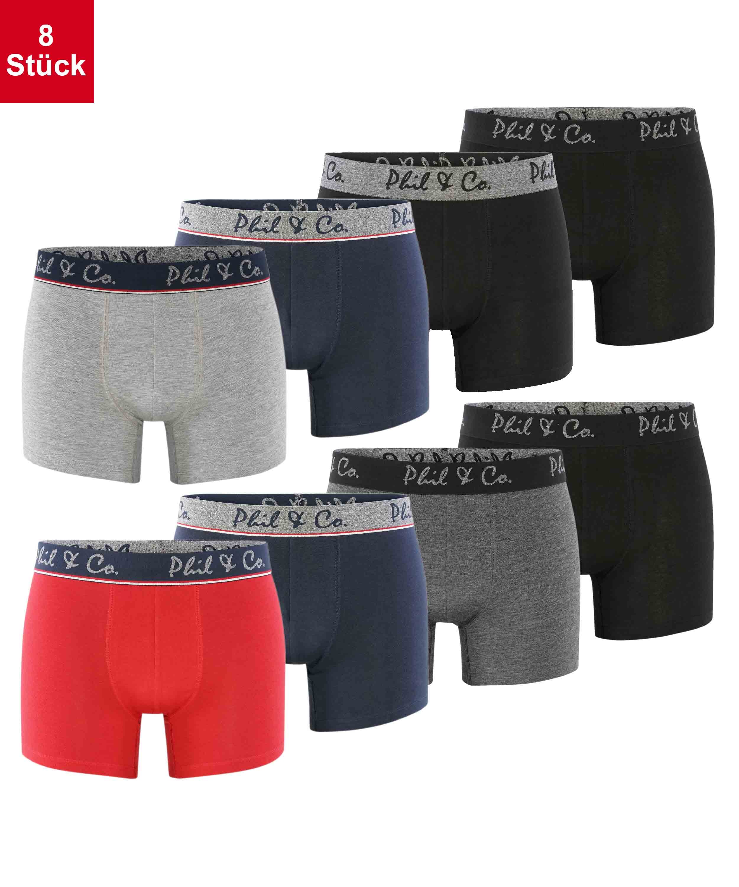 Phil & Co. Berlin Herren Trunks Jersey 8er Pack