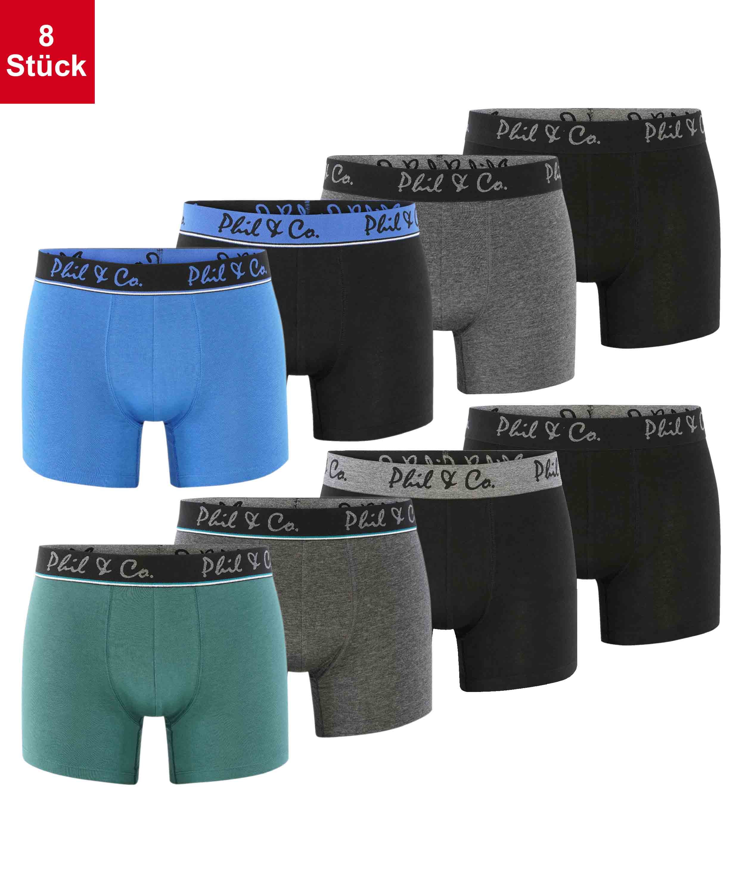 Phil & Co. Berlin Herren Trunks Jersey 8er Pack