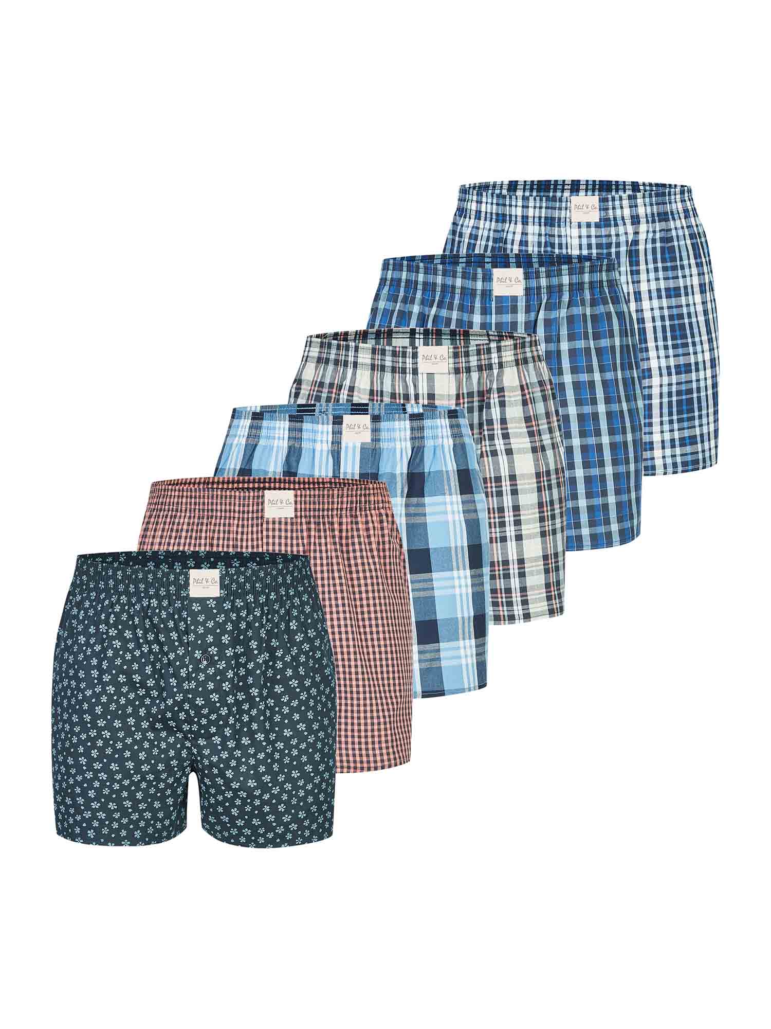 Phil & Co. Berlin Herren Boxershorts Classics 6er Pack