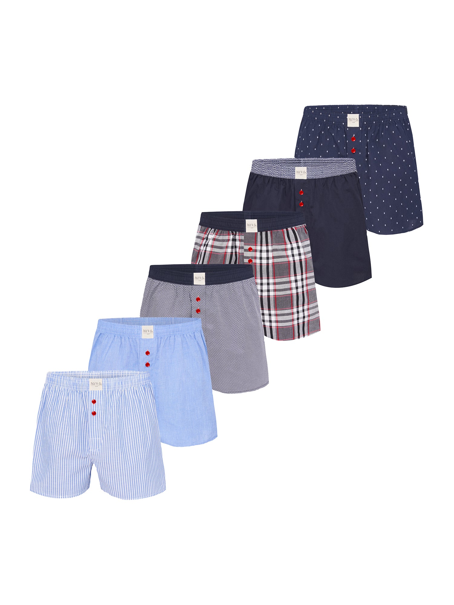 Phil & Co. Berlin Herren Boxershorts Classics 6er Pack