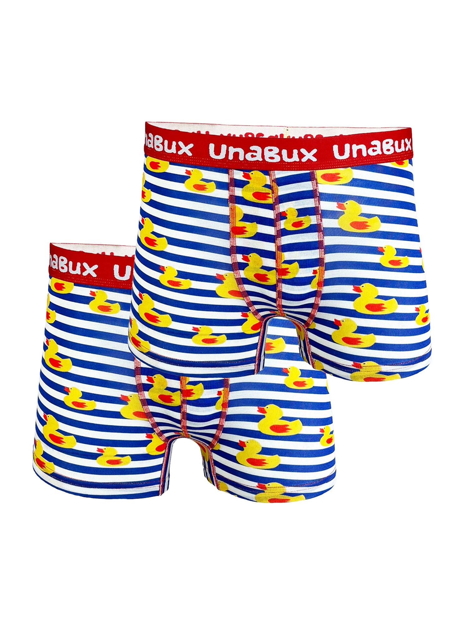 UnaBux Herren Boxer-Briefs Black White Rabbit 2er Pack