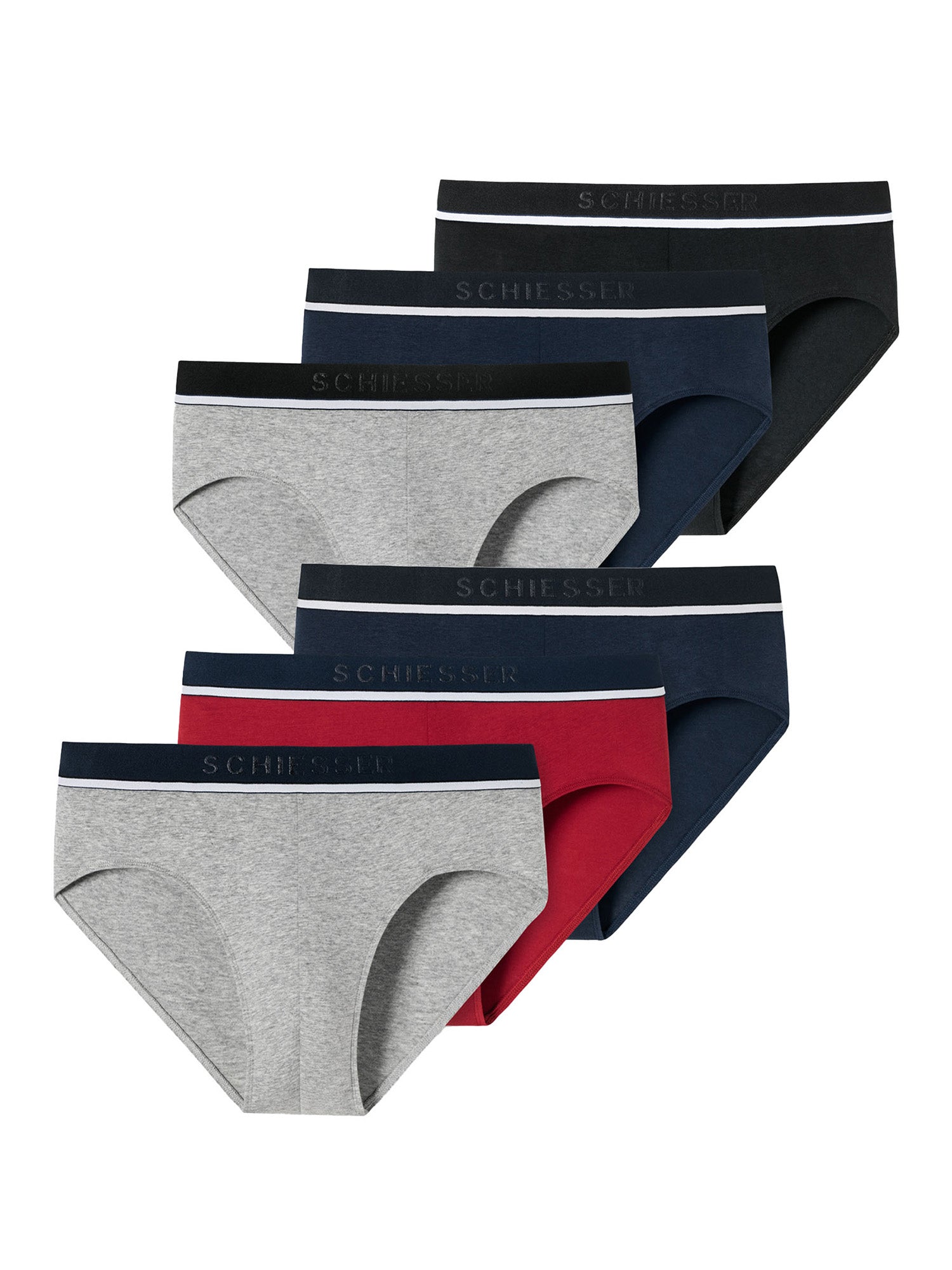 SCHIESSER Herren Slip 95/5 Organic Cotton 6er Pack