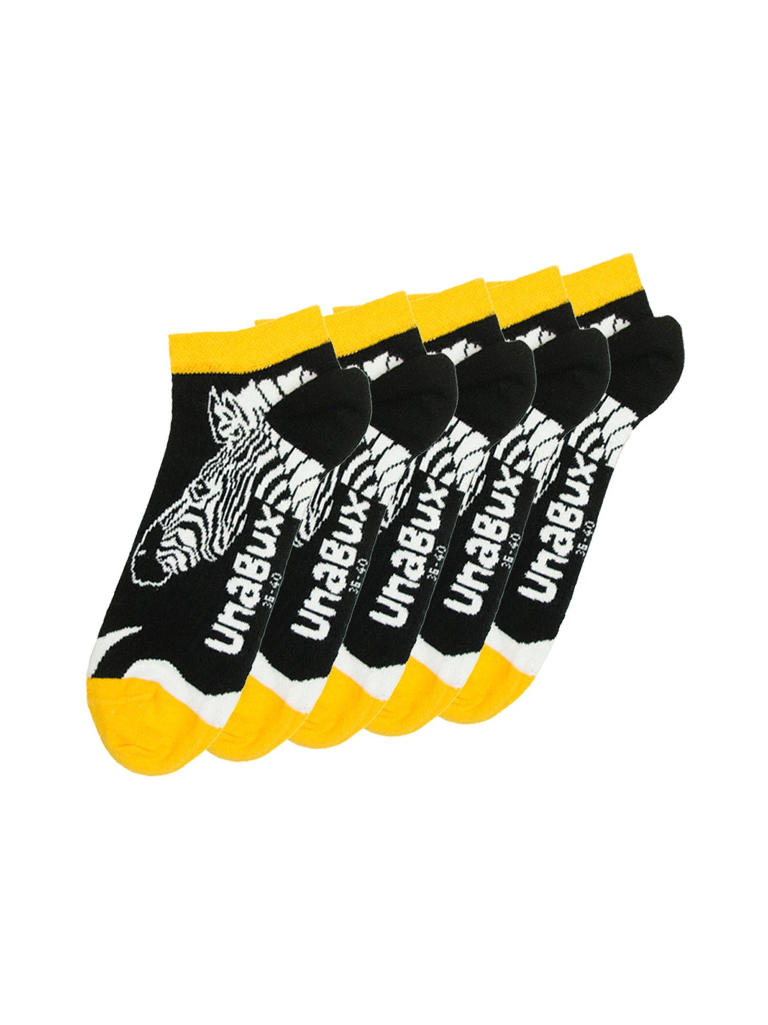 UnaBux Unisex Sneakersocken Prints 5er Pack