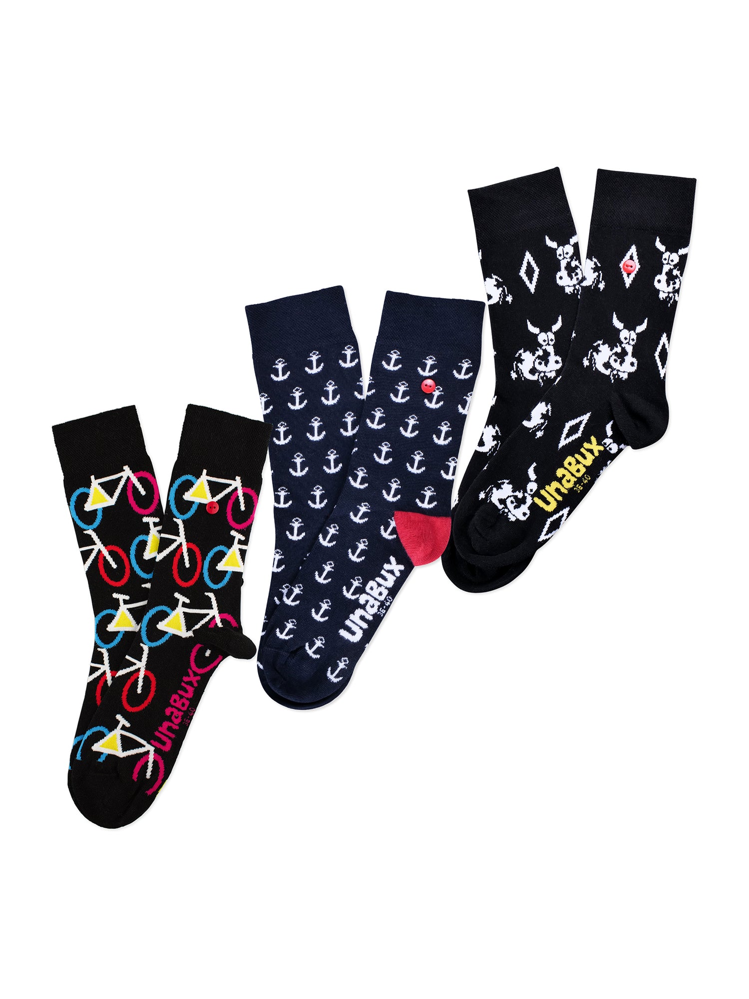 UnaBux Unisex Socken Paralising Cat - Ghepardo - My Love 3er Pack